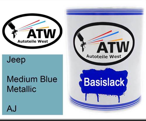 Jeep, Medium Blue Metallic, AJ: 1L Lackdose, von ATW Autoteile West.